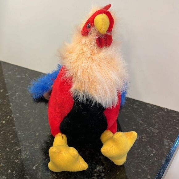 Plush Land Bright Multi Color Stuffed 10” Rooster Animal Toy - Picture 4 of 9
